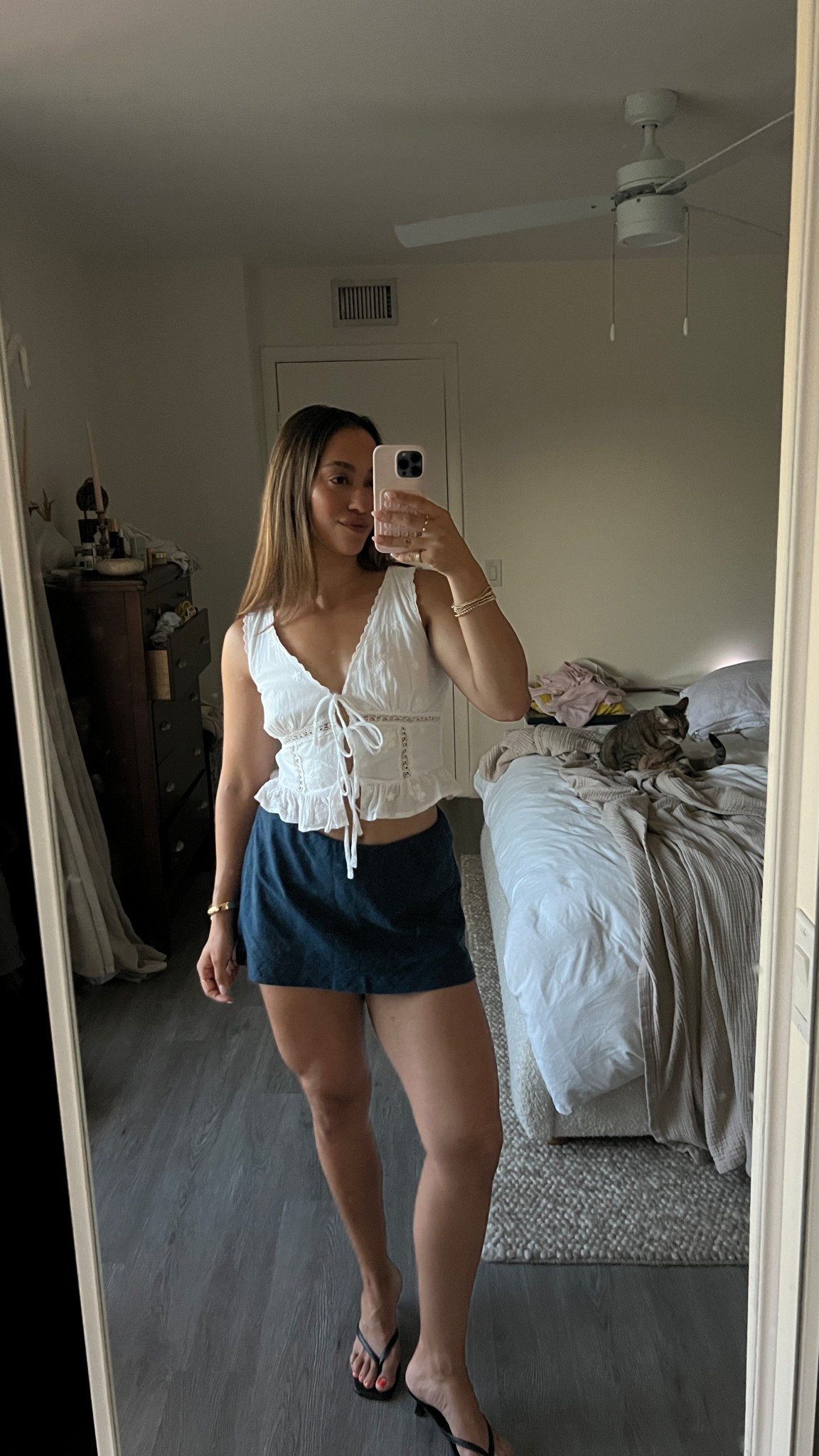 The viral linen mini skirt from free people is worth the hype 10000%!!! It is the softest cotton linen blend, a stretchy waist and shorts underneath. I sized up to a medium and it fits comfortably low rise 

I also have this in the lime green and it’s been my go to outfit this summer. This is the color sailor blue, and I also have it in Palma 

#LTKSeasonal #LTKStyleTip #LTKFindsUnder50