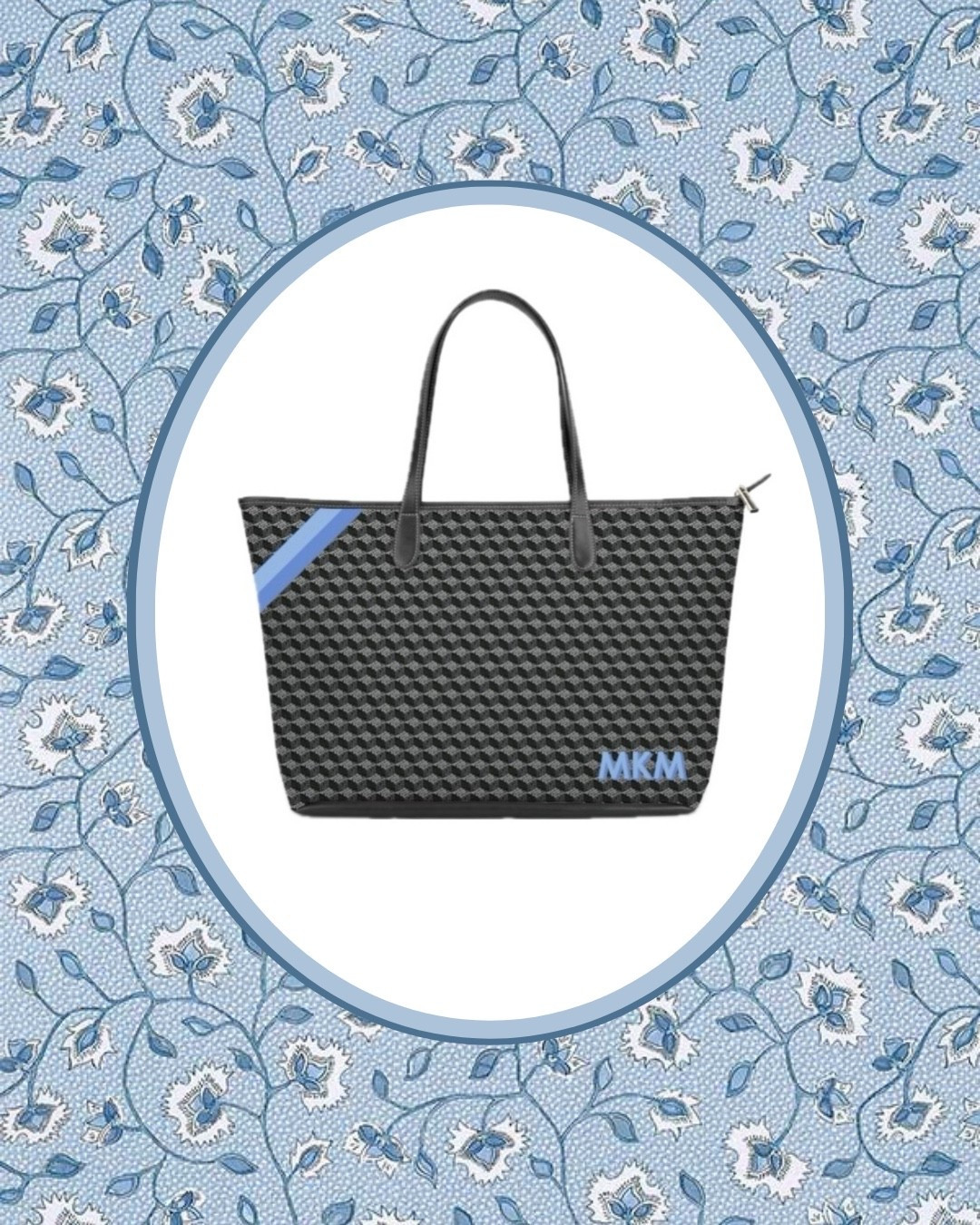 Such a great tote bag, I have two! This dark one I’ve had for over 7 years and a lighter tan one that’s newer! Between work, travel and mom life, I use one nearly every single day! 

Fully customizable and so fun to play around on the site! A plethora of prints, monogram options, leather colors - you can completely make it your own or order it with nothing like my sister did!

Currently running a buy more save more sale - use code MERRYMERRY