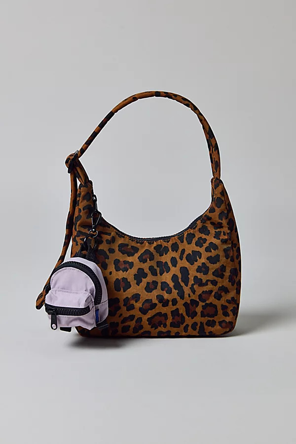 BAGGU Mini Nylon Shoulder Bag in Leopard, Women's at Urban Outfitters | Urban Outfitters (US and RoW)
