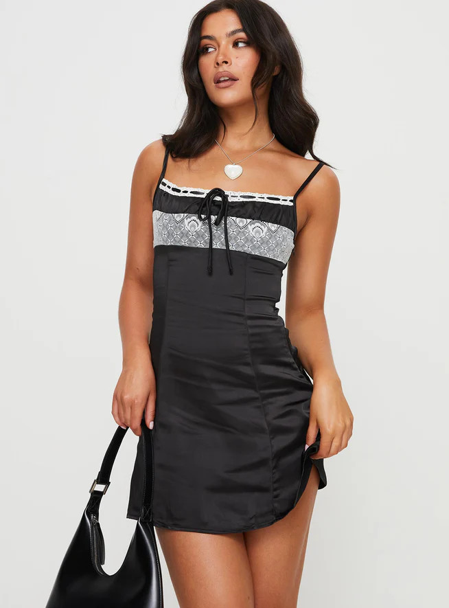 Dorisa Mini Dress Black | Princess Polly US