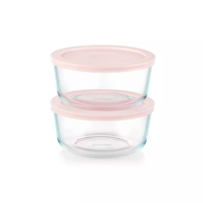 Pyrex 4pc 4 Cup Round Glass Food Storage Value Pack | Target