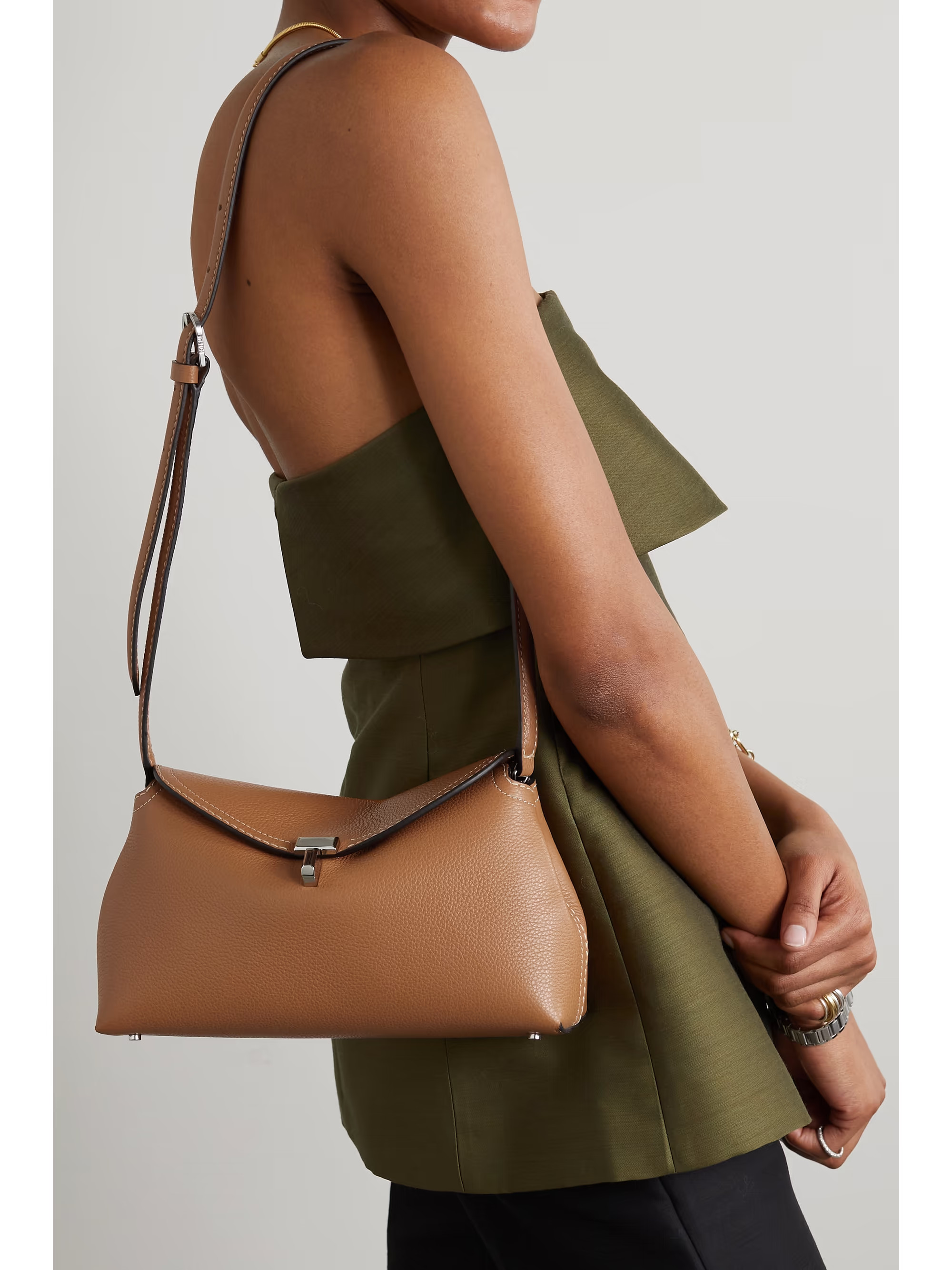 T-Lock textured-leather clutch | NET-A-PORTER APAC