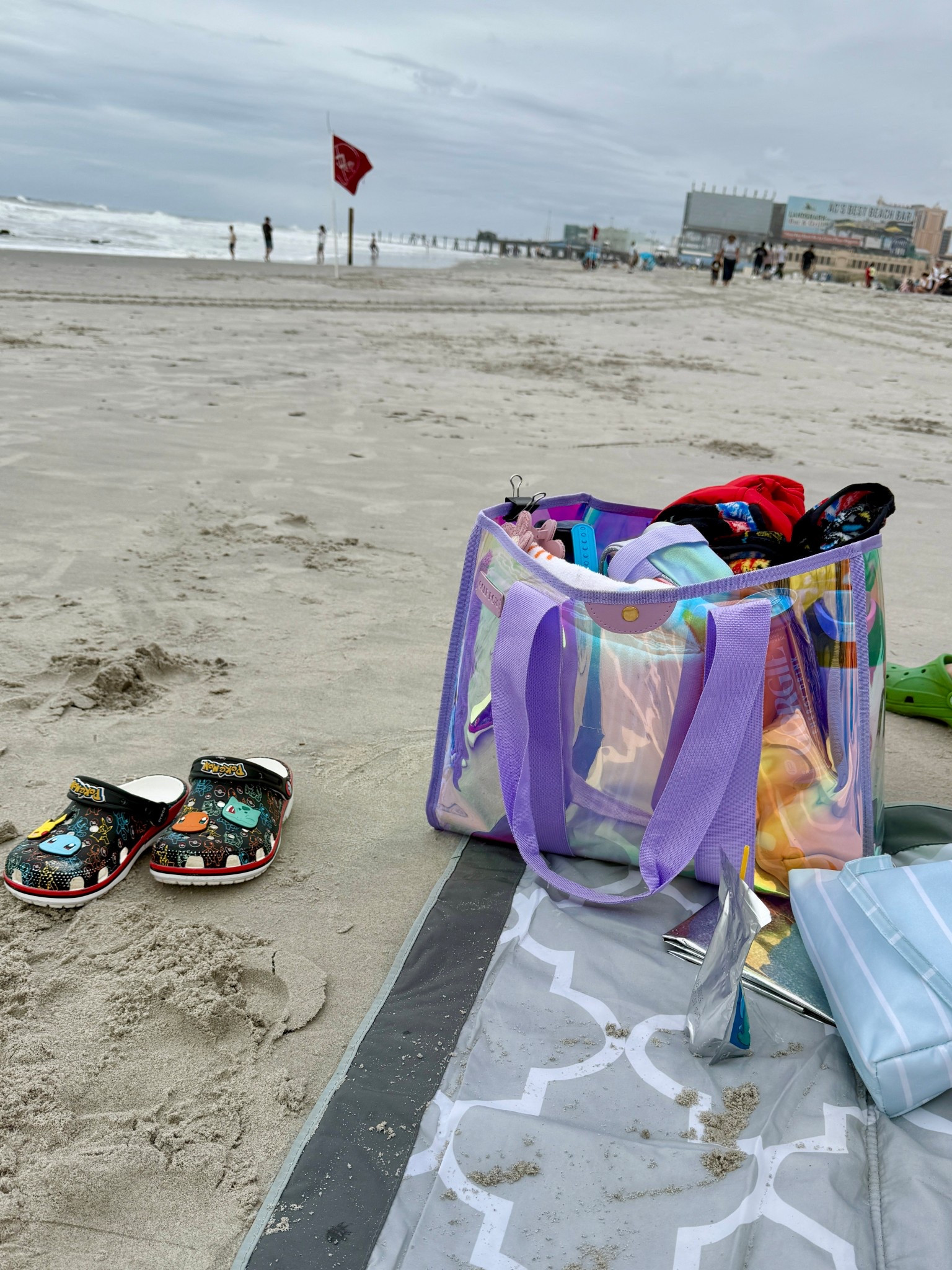 The prettiest iridescent purple tote bag 💜 I used chenille letter stickers to decorate it, and they stayed on all summer. This has been perfect for the beach, pools, and family trips. It wipes clean and holds so much! 🩷💜 I got the set of two, which also comes with a pink tote bag that had a zip top closure and luggage strap 🧳
 
Beach vacation, beach bag, family vacation, beach blanket, beach tote, swim bag, swim tote bagg
#pool #swim #tote #vacation #bags #girly 

#LTKFindsUnder50 #LTKKids #LTKTravel
