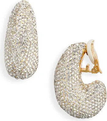 Pavé Dome Clip-On Hoop Earrings | Nordstrom