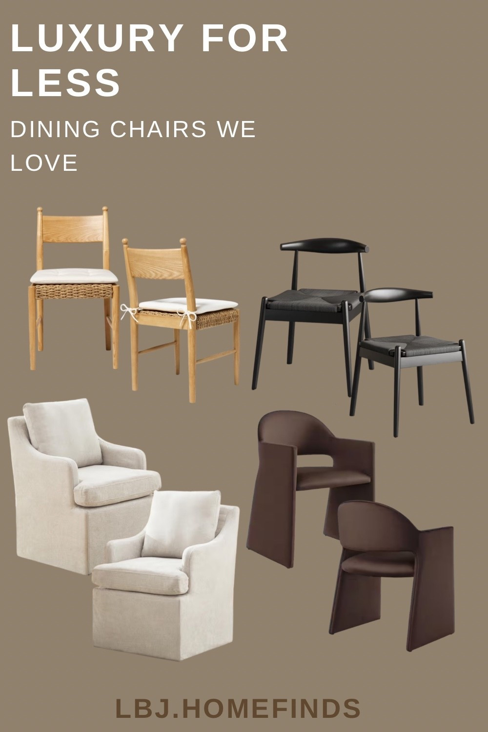 Dining chairs that give luxury designer vibes—without the luxury price tag ✨

From woven textures to modern black frames and cozy upholstered styles, these are my favorite affordable dining chairs to elevate your space.

Perfect for a high-end dining room look on a budget 🤎#DiningRoomDecor #AffordableFinds #InteriorStyle

#LTKHome