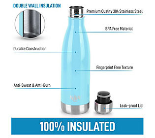 Zulay Hydration Nation Stainless Steel 17-oz Wa ter Bottle | QVC