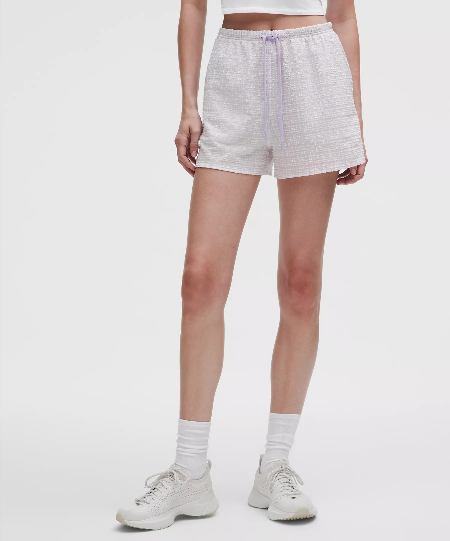 Seersucker Check Mid-Rise Pull-On Short 3" | Lululemon (US)