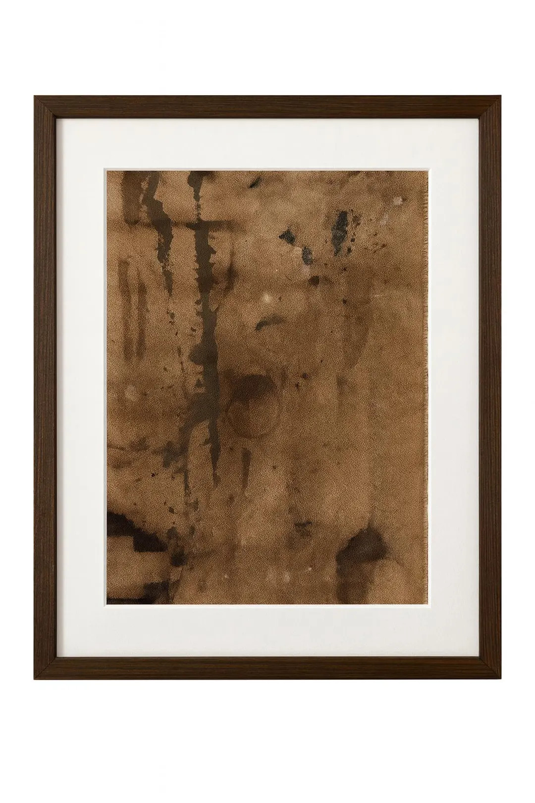 Wabi-Sabi Cotton Canvas Abstract Painting: Brown, Beige (Optional Oak Frame) | Etsy (US)