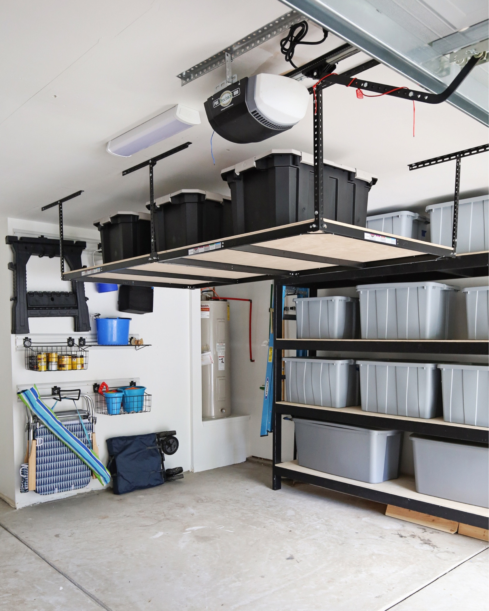 #ad Adding garage storage and organization with @loweshomeimprovement. Using overhead garage ceiling storage shelves, garage wall storage, heavy duty storage hooks, and metal wire storage baskets #Lowespartner #garagestorage #storagesolutions #garageorganization

#LTKHome