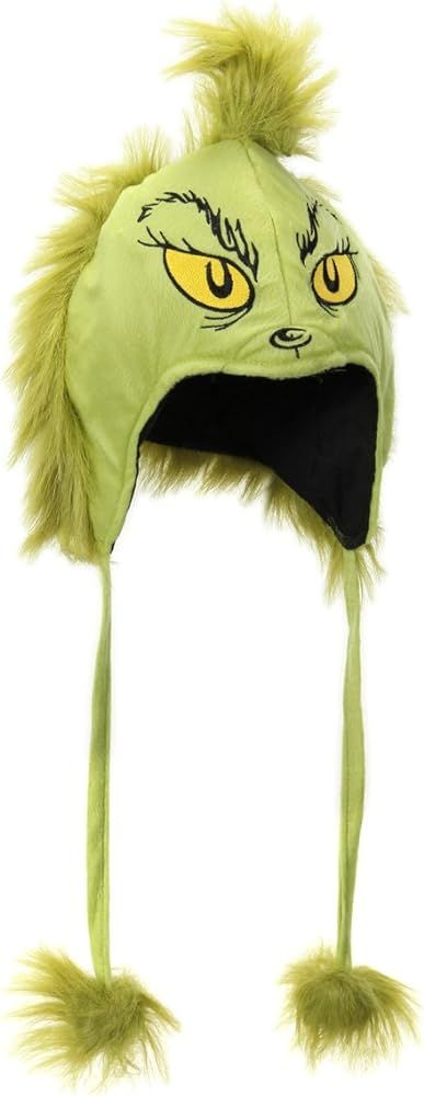 Dr. Seuss The Grinch Plush Costume Hoodie Hat for Adults and Teens | Amazon (US)