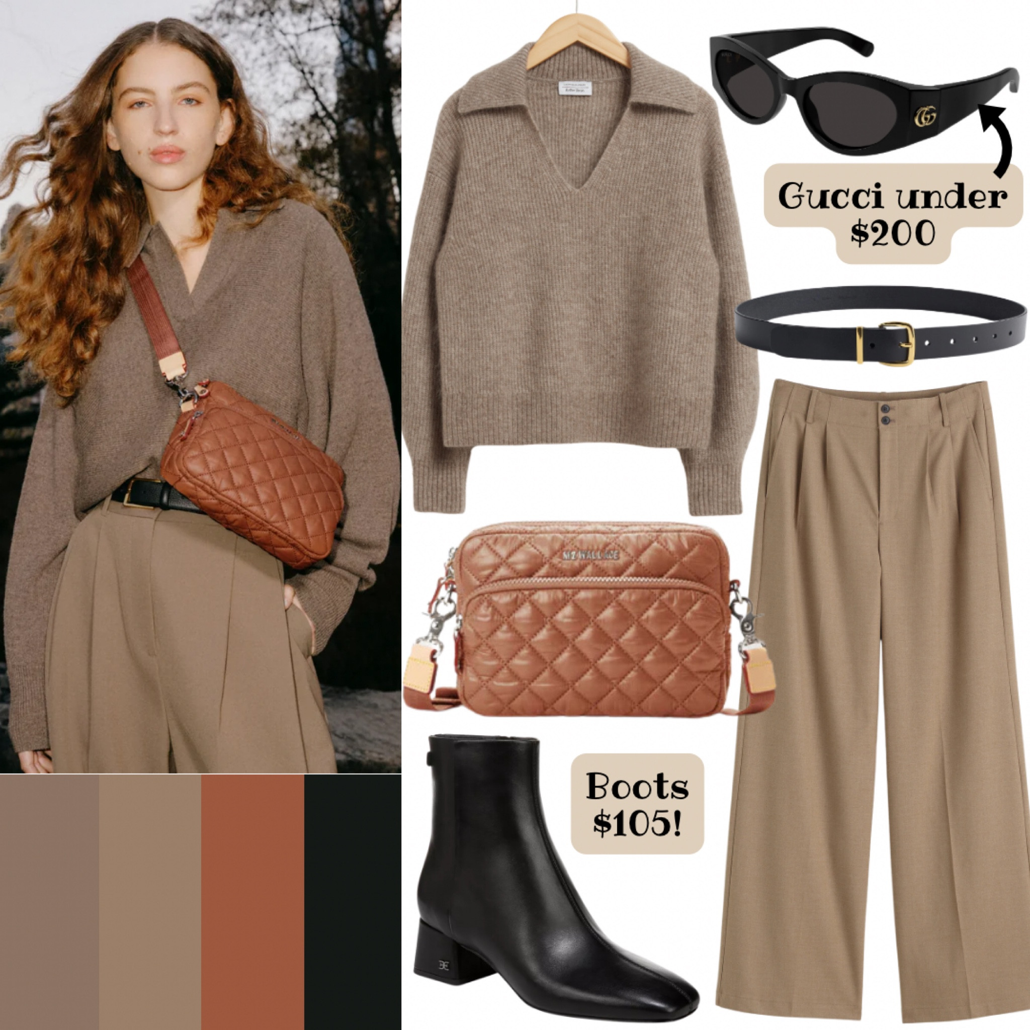 I love how different shades of taupe, brown and black that would not normally go together seem to peacefully coexist in this look 🩶🤎🖤

#LTKFindsUnder100 #LTKStyleTip #LTKMidsize