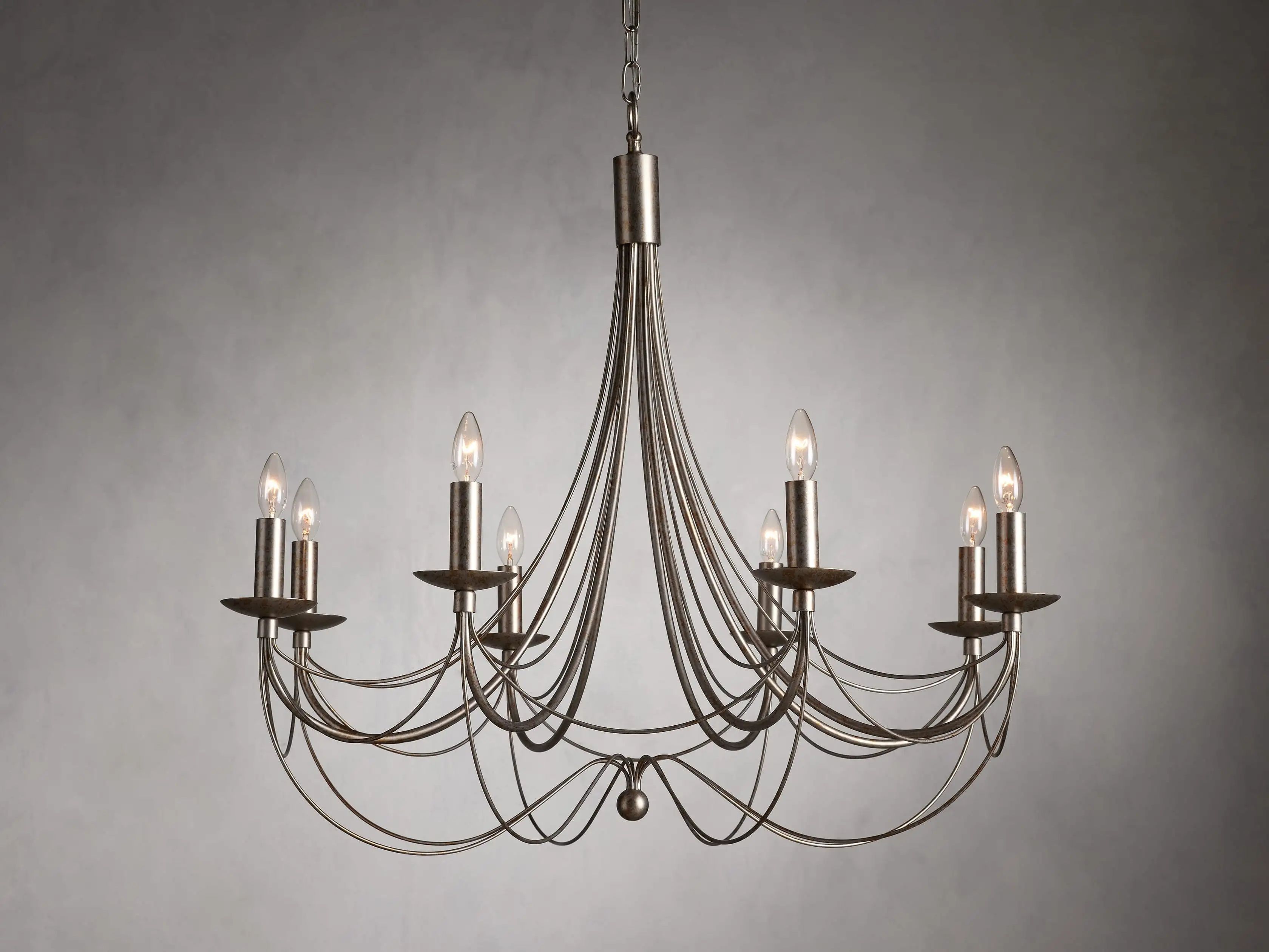 Elenora 8 Light Chandelier in Silver | Arhaus