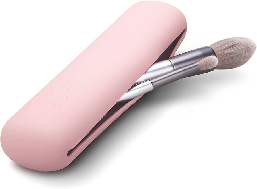 FERYES Travel Makeup Brush Holder, Magnetic Anti-fall Out Silicon Portable Cosmetic Face Brushes ... | Amazon (US)