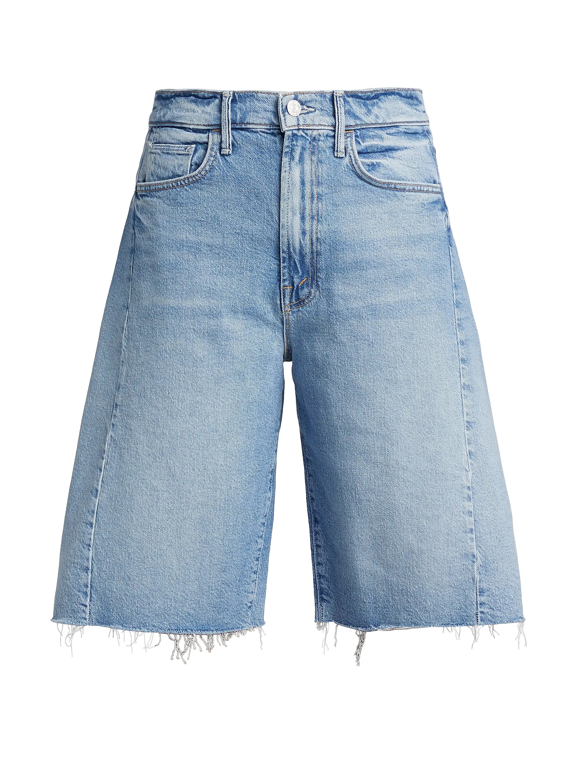 The Half-Pipe Bermuda Frayed Denim Shorts | Saks Fifth Avenue