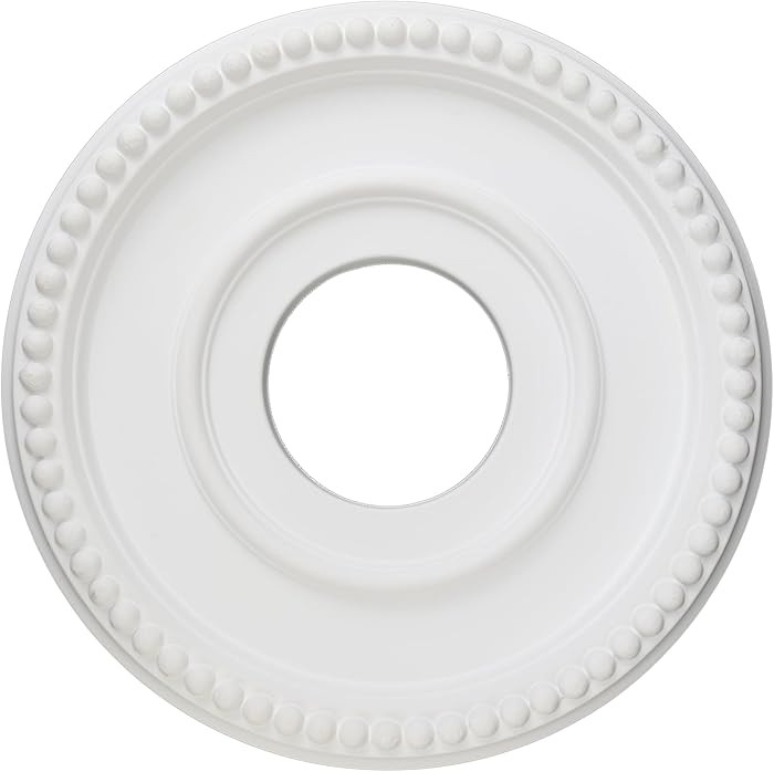 12 Inch OD x 4inch ID White Ceiling Medallion Plate – PU Plastic Decorative Cover for Fan, Ligh... | Amazon (US)
