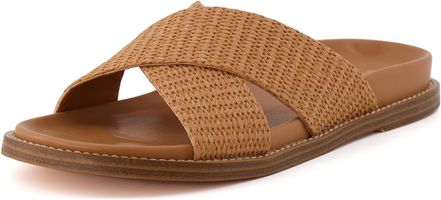 CUSHIONAIRE Women's Nell footbed sandal with +Comfort, Wide Widths Available | Amazon (US)