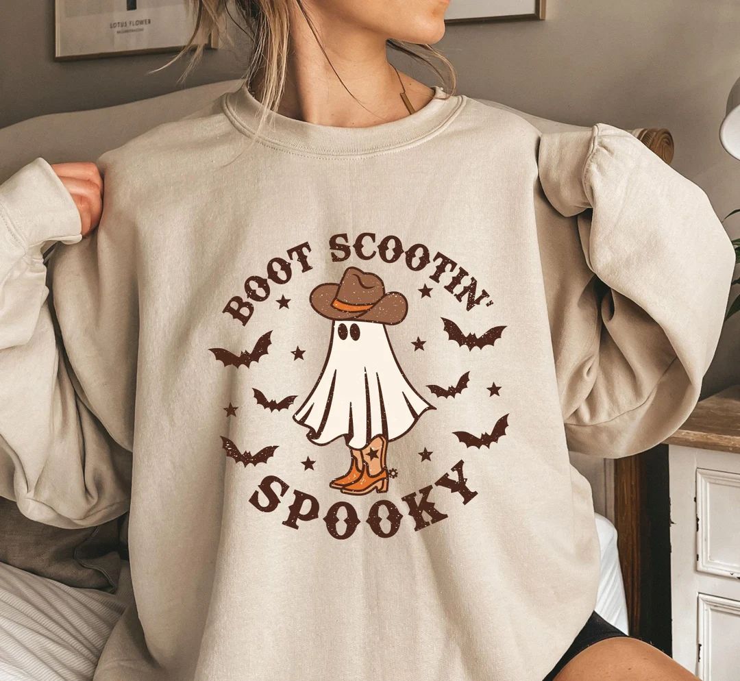 Boot Scootin Spooky Sweatshirt and Hoodiehalloween Shirt - Etsy | Etsy (US)
