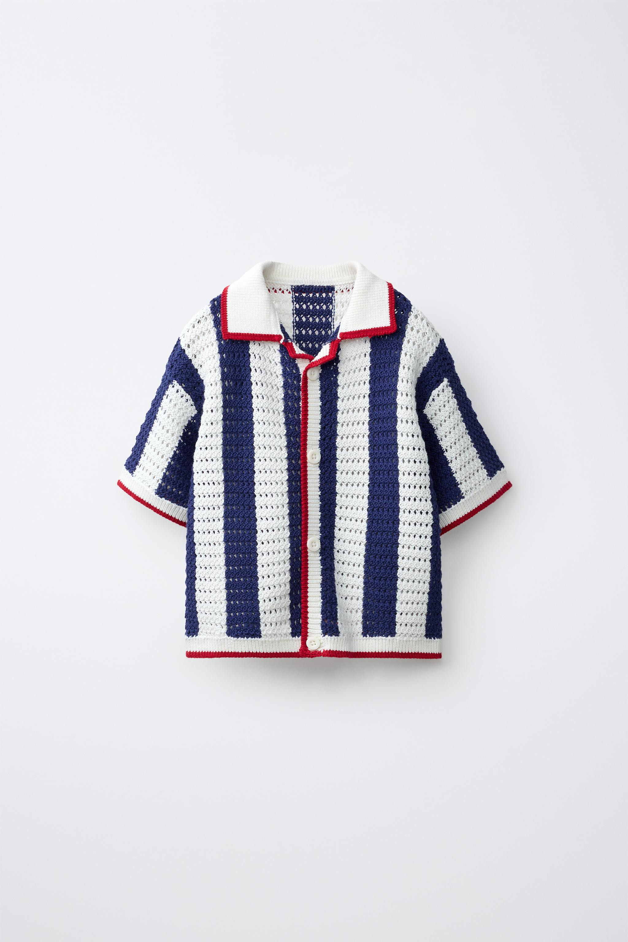 STRIPED KNIT POLO SHIRT | Zara US