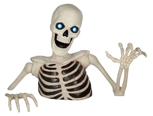 Seasons 48" Halloween Giant Ground Breaking Skeleton with LED Light Up Moving Eyes, Creepy Sound Effect for Yard or Porch Halloween Decoration | Amazon (US)