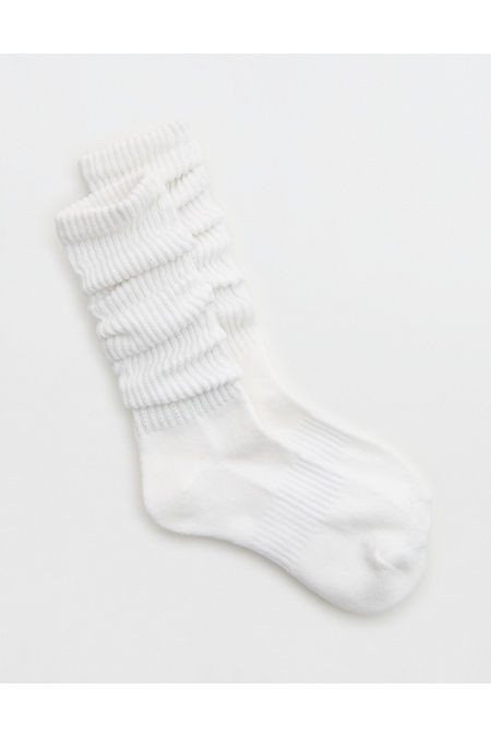 OFFLINE By Aerie Scrunch Socks Women's White One Size | American Eagle Outfitters (US & CA)