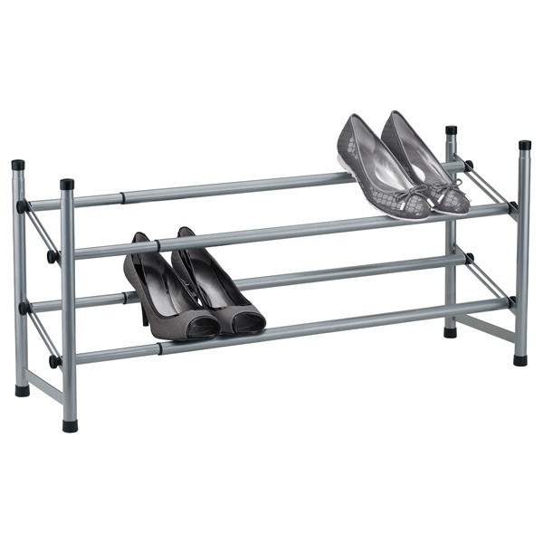 Platinum 2-Tier Adjustable Shoe Rack | The Container Store