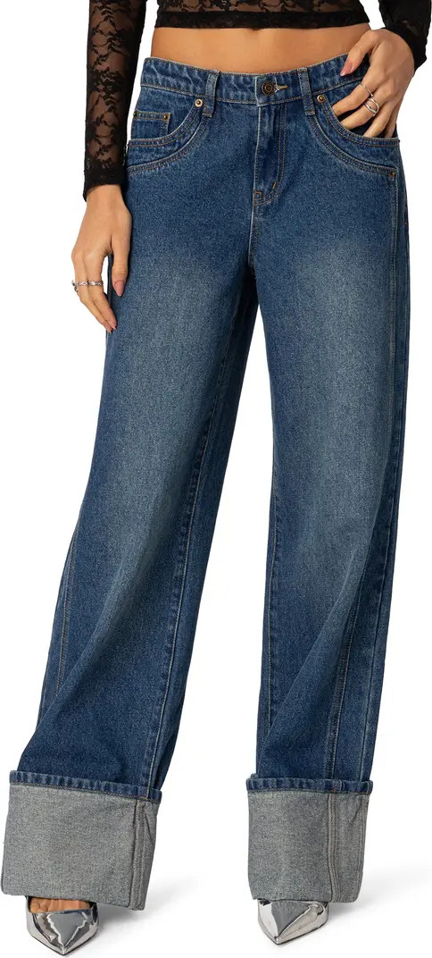 Vesper Cuffed Wide Leg Jeans | Nordstrom