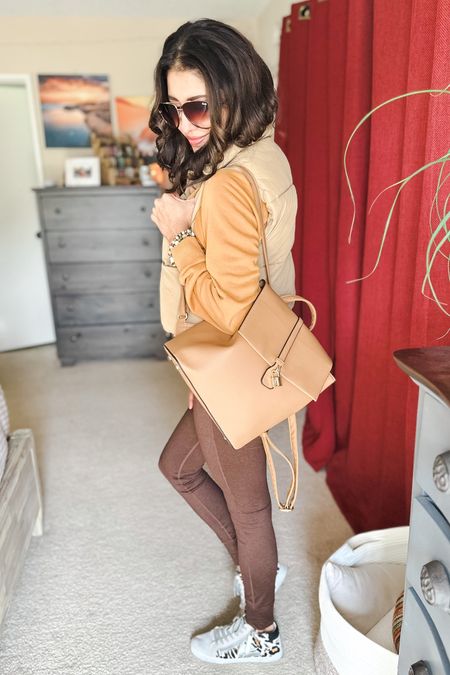 A very cozy fall outfit.
Cropped vest size small
Sweatshirt size xs
Cozy leggings size small
Sneakers size 8
Parade thong 20% off use code CC_JENSEN
Vegan leather backpack is my to-go for all errands and kids’ snacks.

Holiday gifts. Gift guide. Vest. Sunglasses. Bag. Fall outfit. Fall outfit ideas. Shoes

#LTKunder50 #LTKCyberweek #LTKGiftGuide