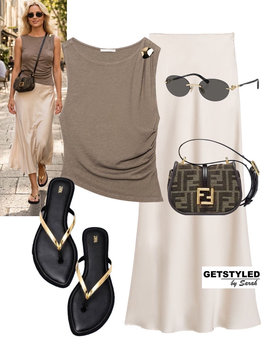 Satin skirt styling 🫶🏼

#LTKsummer #LTKstyletip #LTKshoes