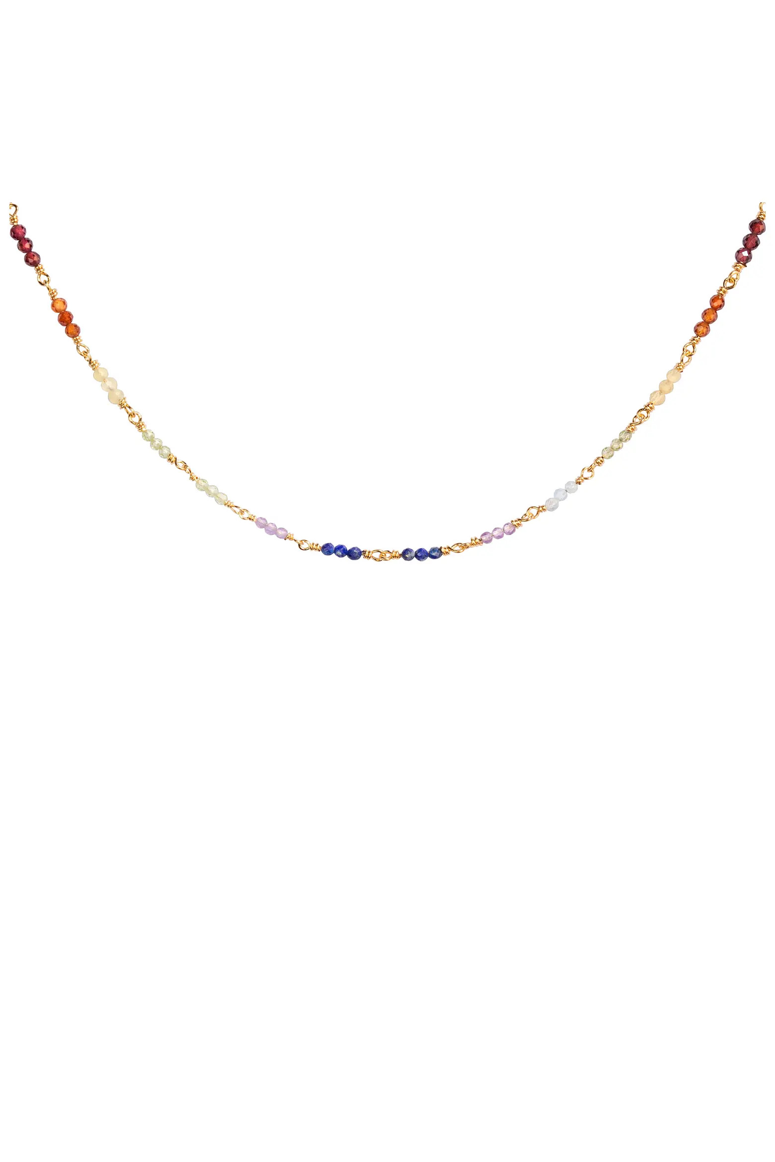 Women's Gold Plated Multistone Chakra Choker Necklace Spiritual Healing (Women) | Nordstrom | Nordstrom