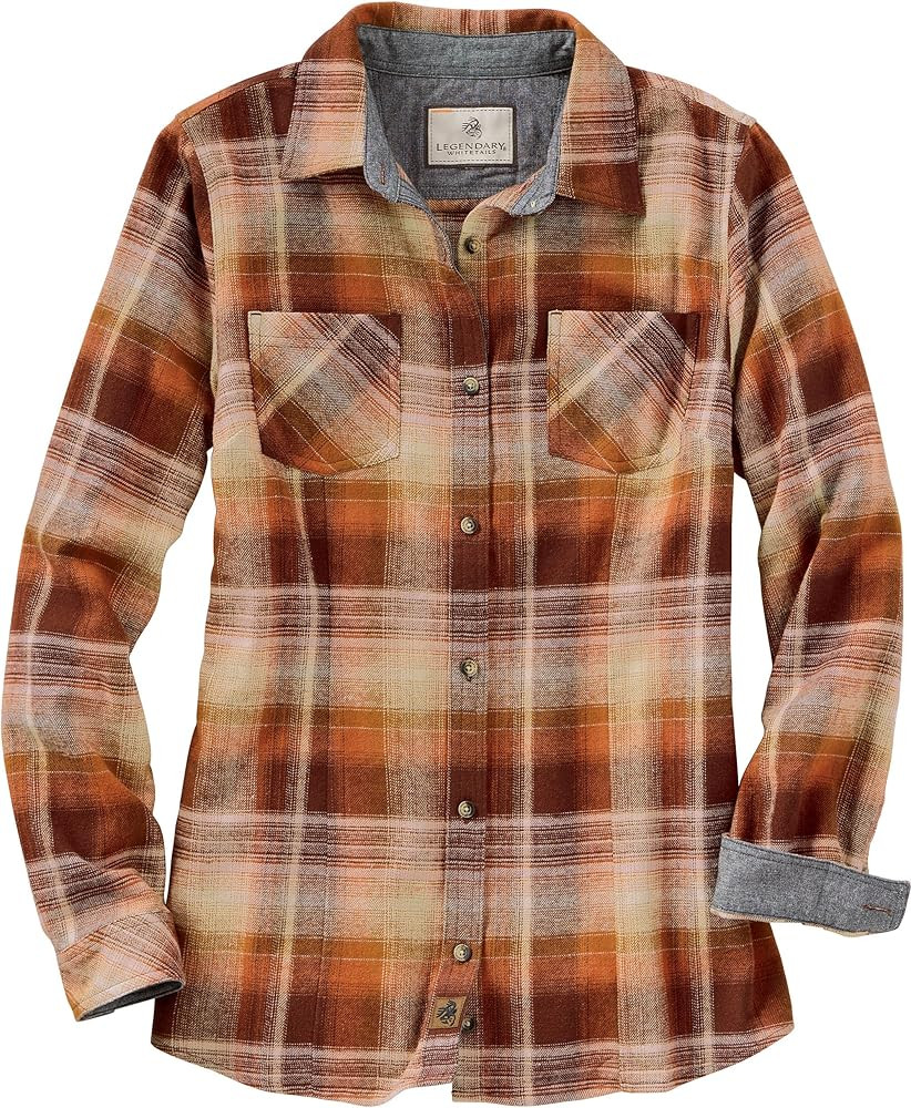 Amazon.com: Legendary Whitetails Women's Standard Cottage Escape Flannel Shirt, Forest Plaid, XX-... | Amazon (US)