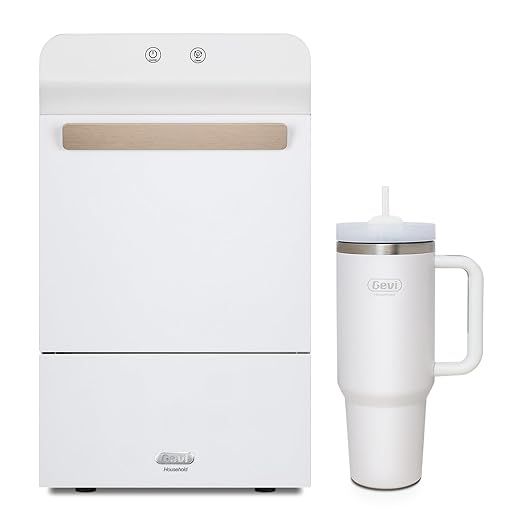 Gevi Household Countertop Nugget Ice Maker GIMN-1000B (White) & Tumbler (White) | Amazon (US)