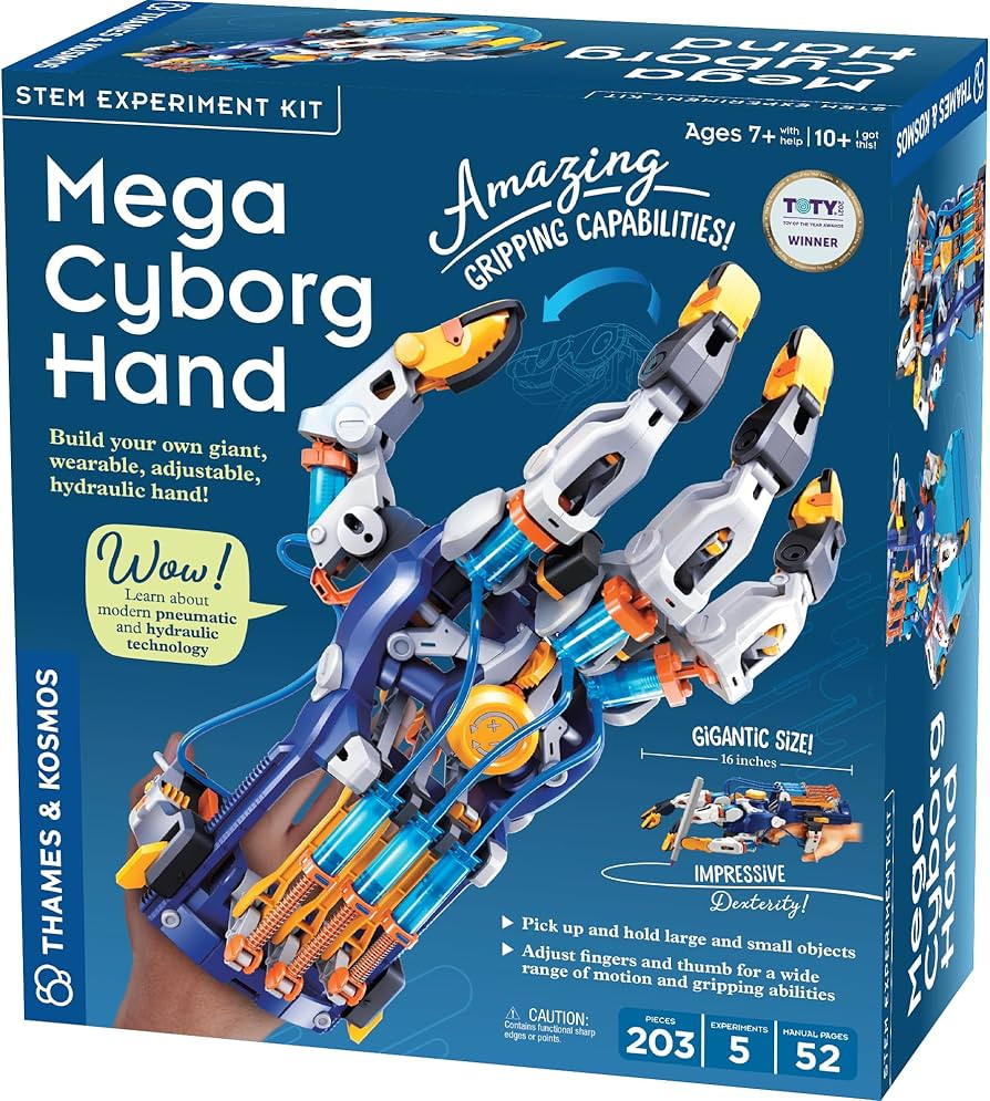 Thames & Kosmos Mega Cyborg Hand STEM Experiment Kit | Build Your Own GIANT Hydraulic Amazing Gri... | Amazon (US)