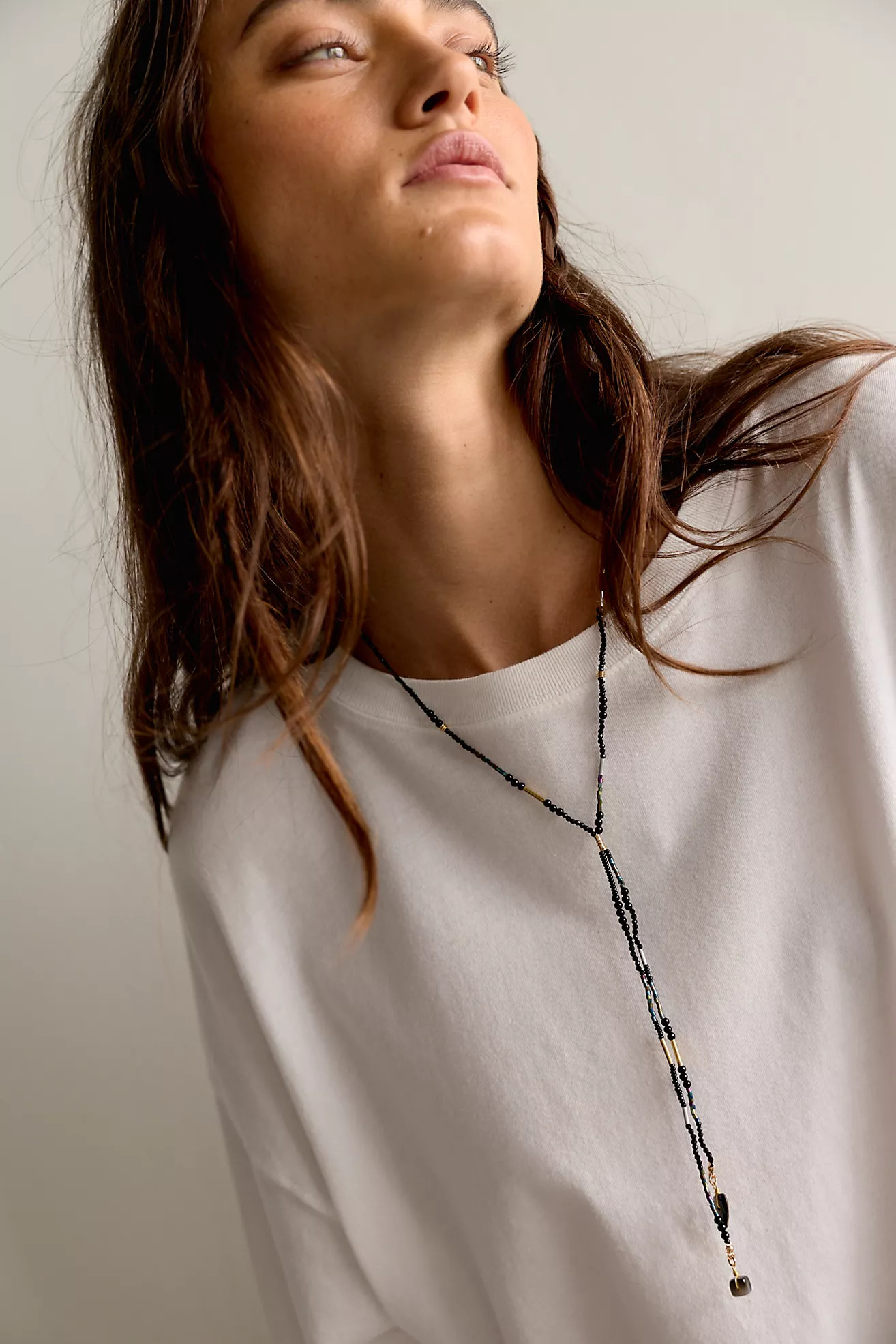 Muse Semi-Precious Beaded Lariat Necklace | Free People (Global - UK&FR Excluded)