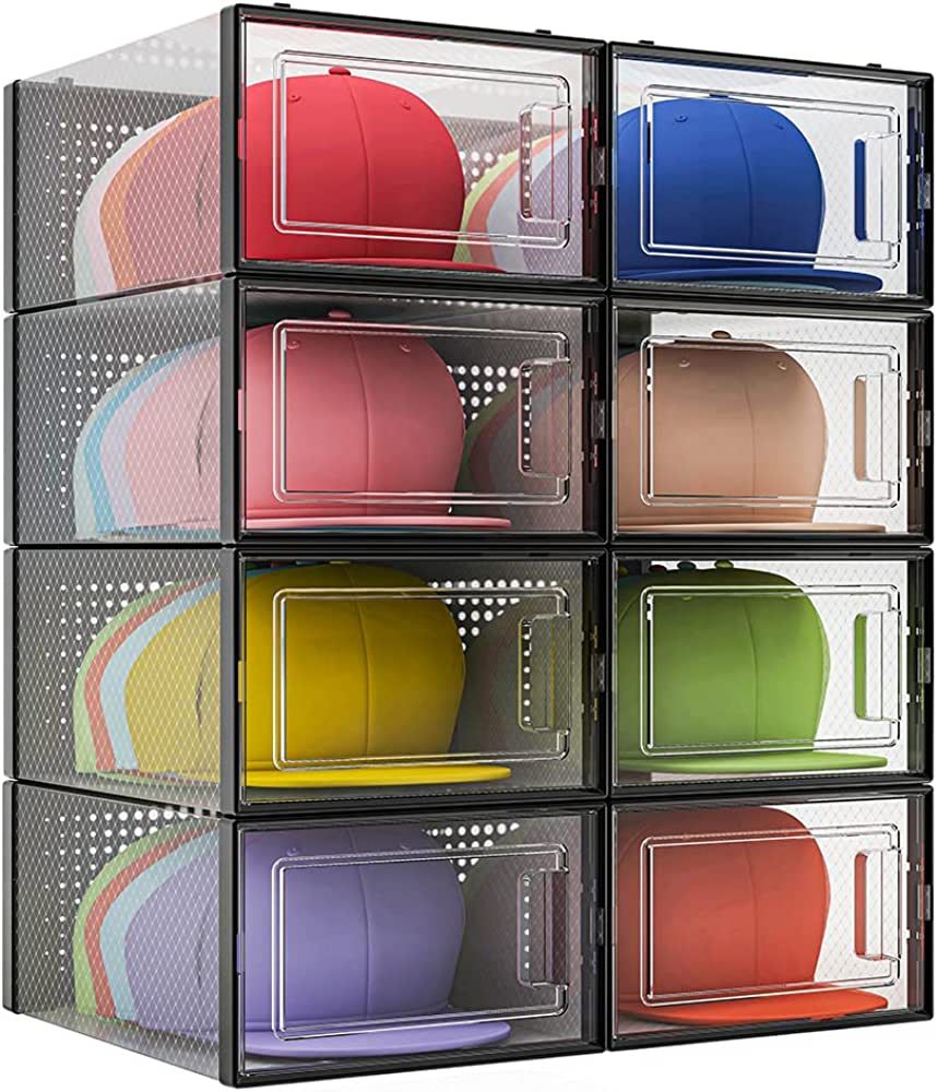 QualiapeX Hat Organizer for Baseball Caps, Hat Storage Box Showcase, Baseball Caps Collection Dis... | Amazon (US)