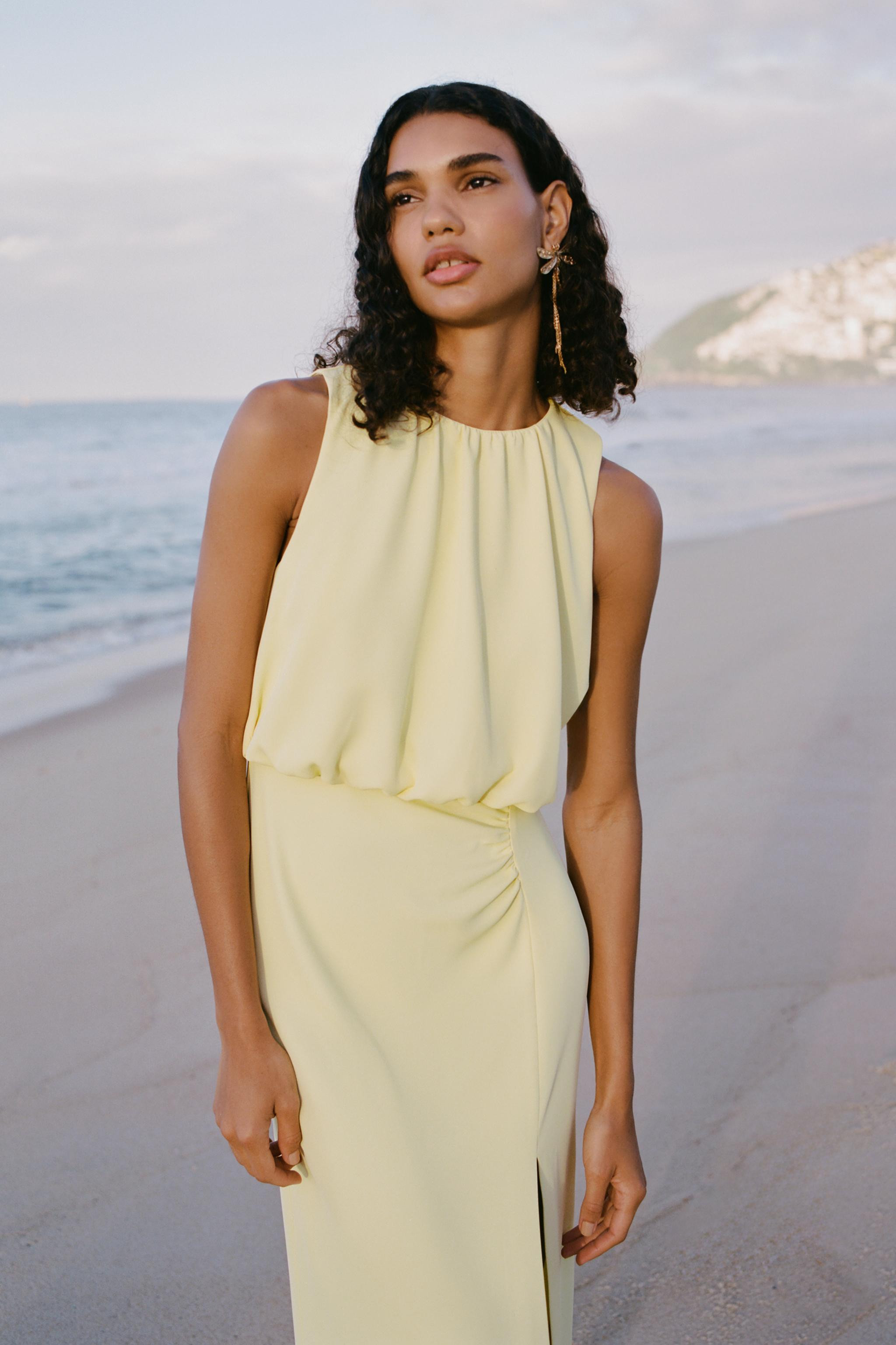 RUCHED MIDI DRESS | Zara US