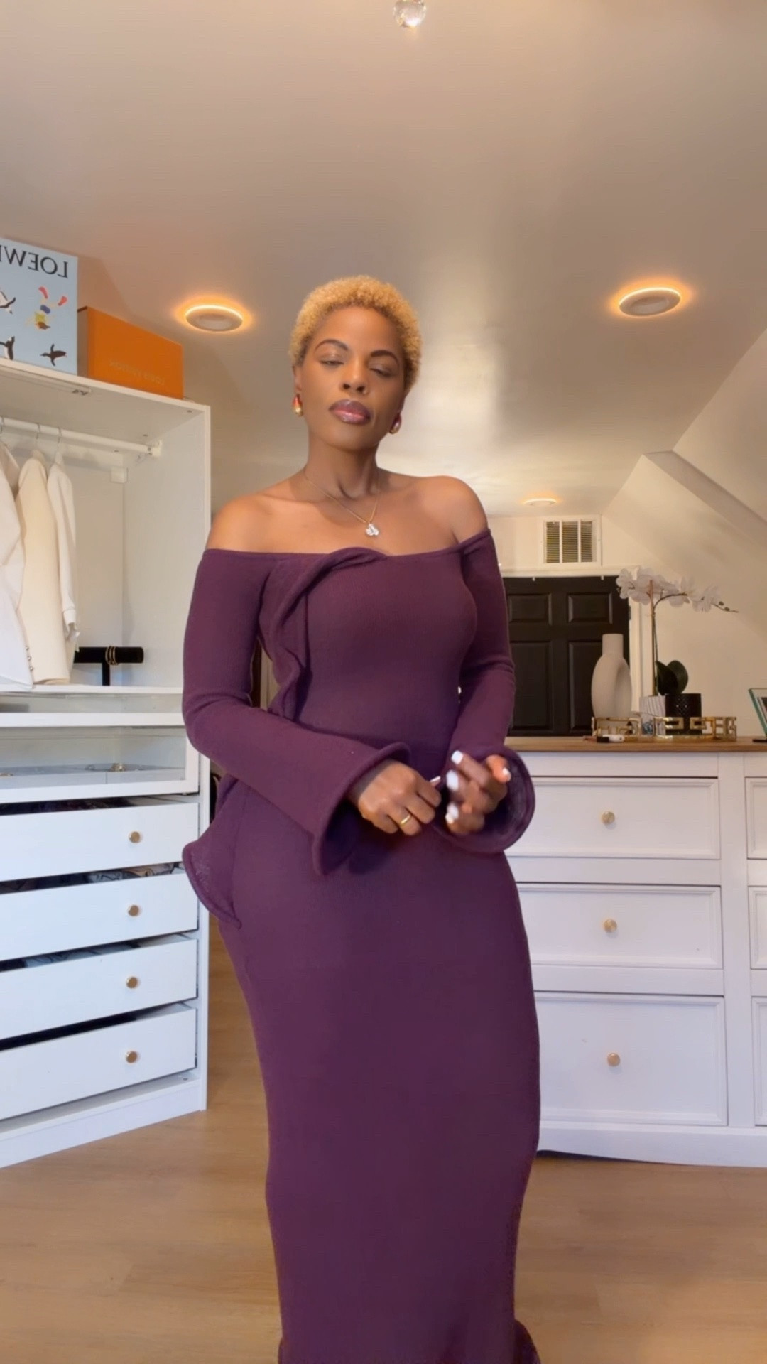 The perfect elevated dress moment 🤎 Off-shoulder Mushki dress with a sculpted fit that feels elegant, timeless, and so flattering.

#LTKdayinmylife #LTKgrwm #LTKootd
