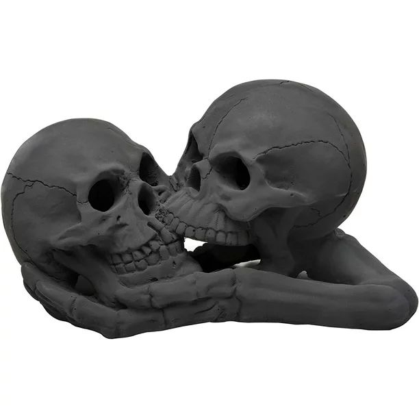A Pair of Imitated Black Human Skull and Bones Gas Log for Indoor or Outdoor, Fireplaces, Fire Pi... | Walmart (US)