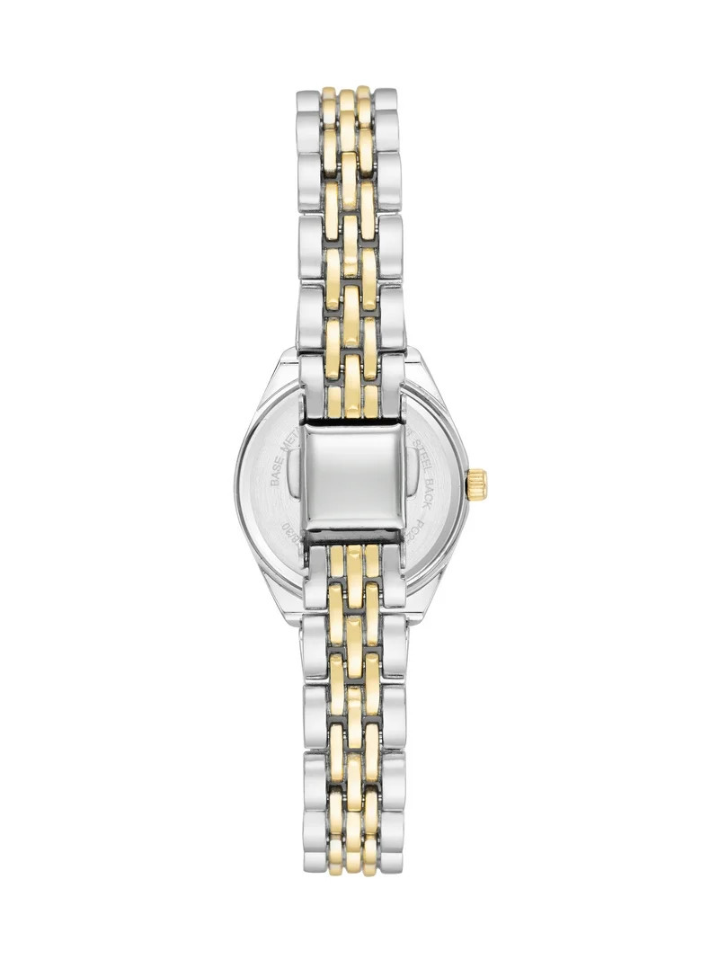 Time and Tru Two-Tone Metal Bracelet Women's Watch | Walmart (US)