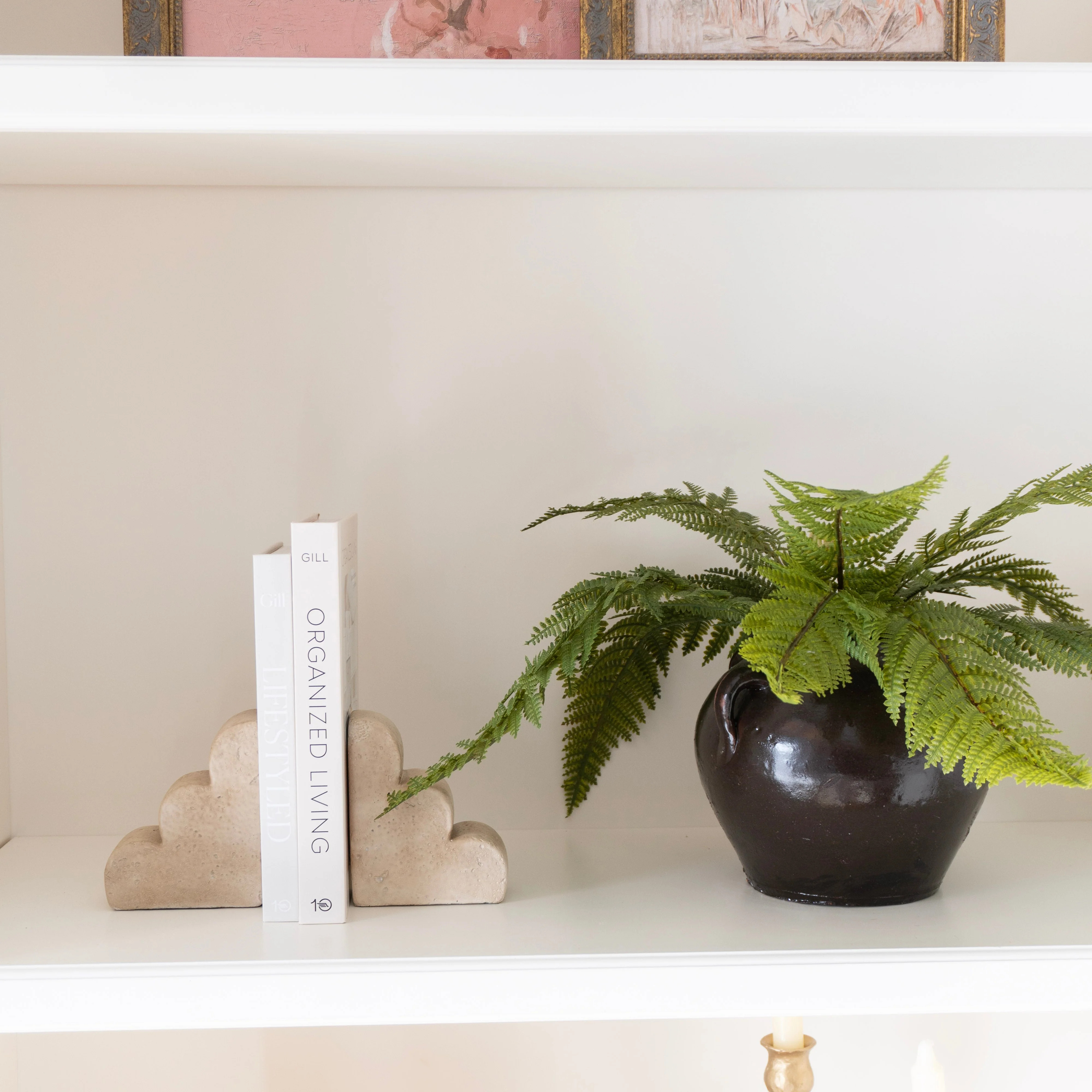 Scallop Edge Cement Bookends | Eco Chic Home