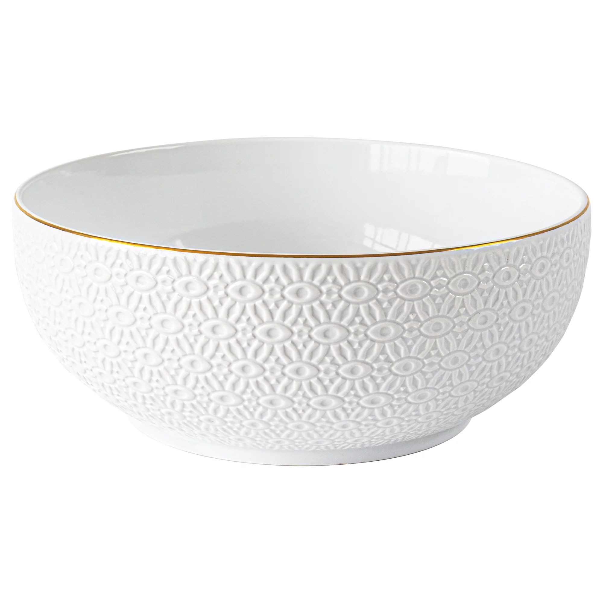 Sofia Home Embossed White Stoneware Serve Bowl by Sofia Vergara | Walmart (US)