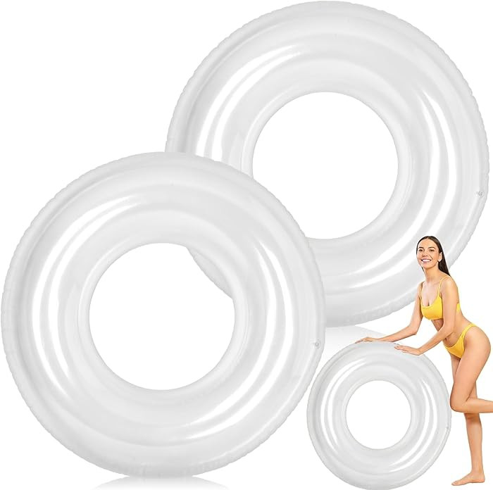 41 Inch Inflatable Pool Floats for Women Swimming Pool Rings Summer Tubes for Floating Beach Pool... | Amazon (US)
