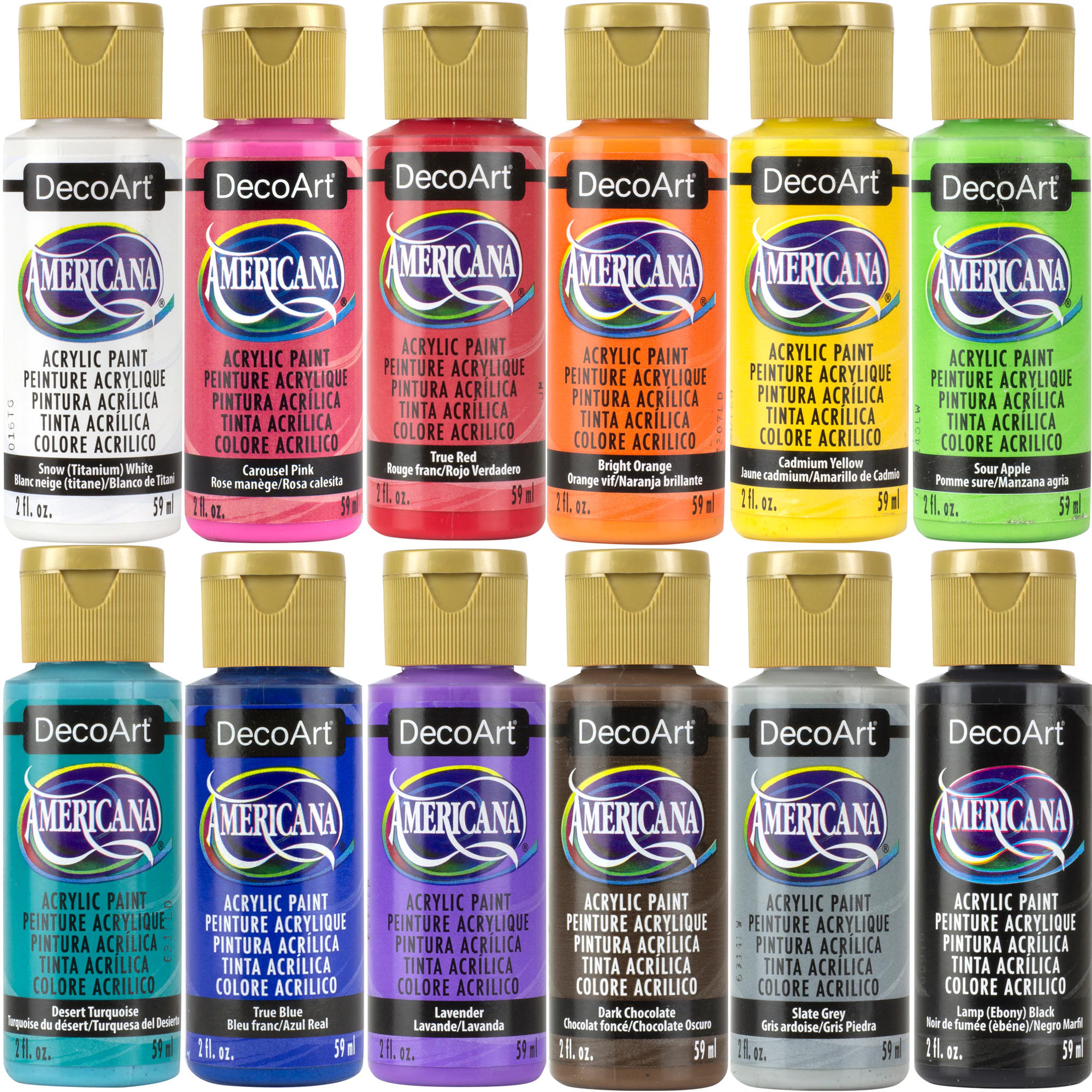 DecoArt Americana Water-based Pre-Tinted Low Odor Multi Paint (2-oz) | BD12AMPRM | Lowe's