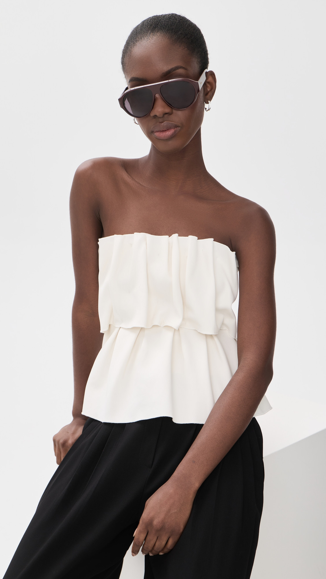 House of Dagmar Sculpted Tube Top White 42 | Shopbop