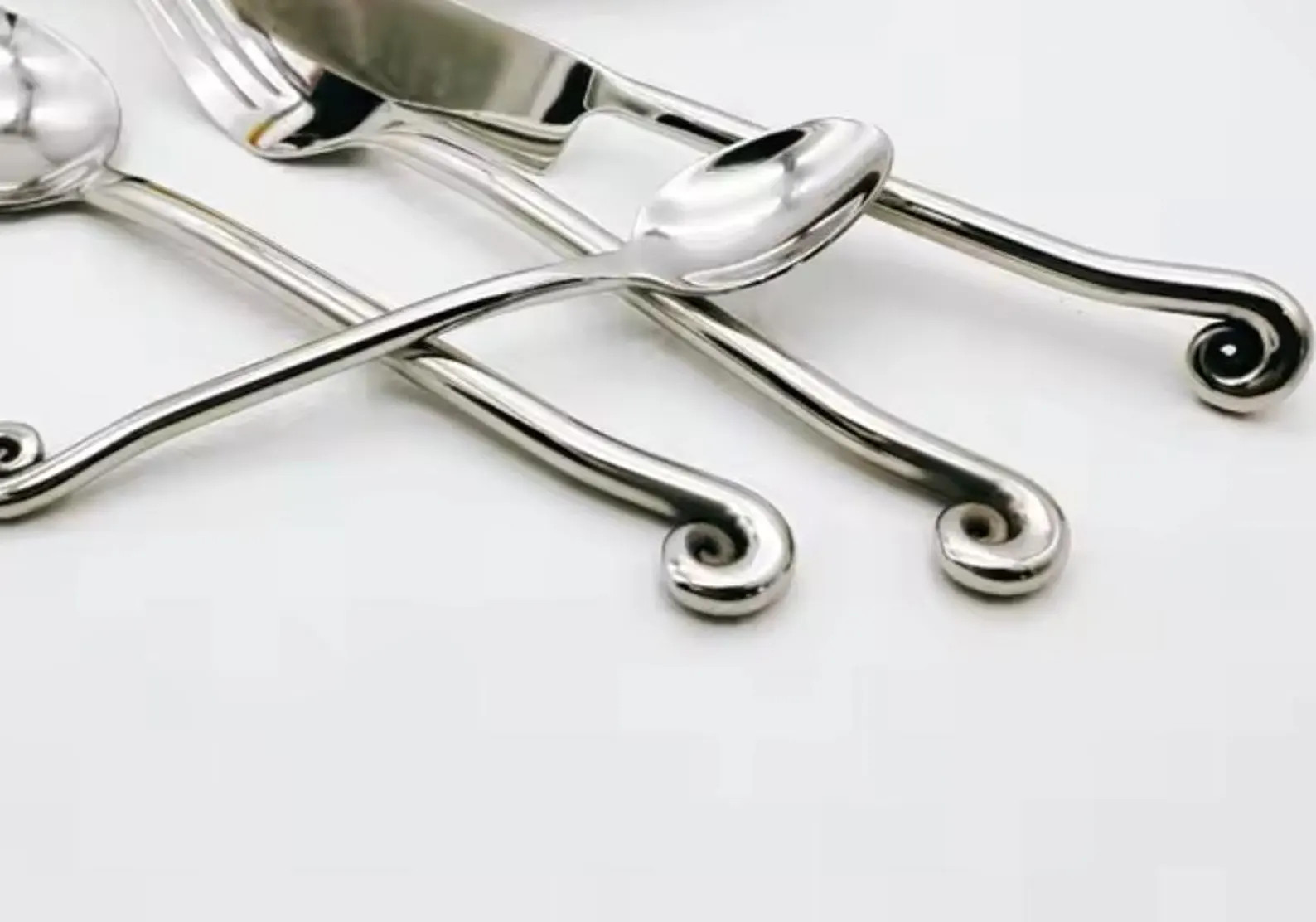 Set of 4 Vintage Spiral-twist Design Cutlery – Silver-tone 10-8 Stainless Steel – 1980s Postm... | Etsy (US)