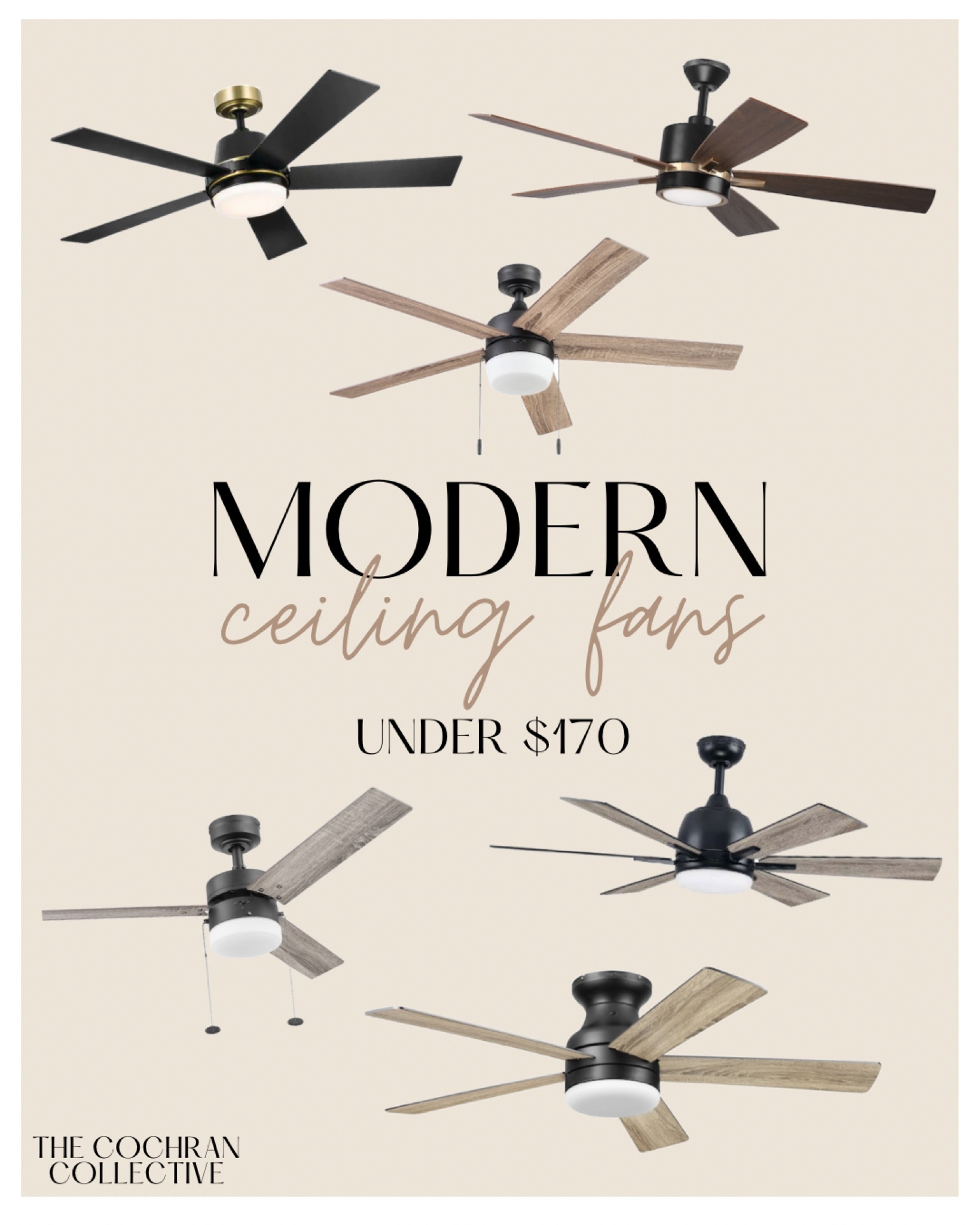Modern black ceiling fans under $170! 

#ceilingfans #modernhome

#LTKFind #LTKhome