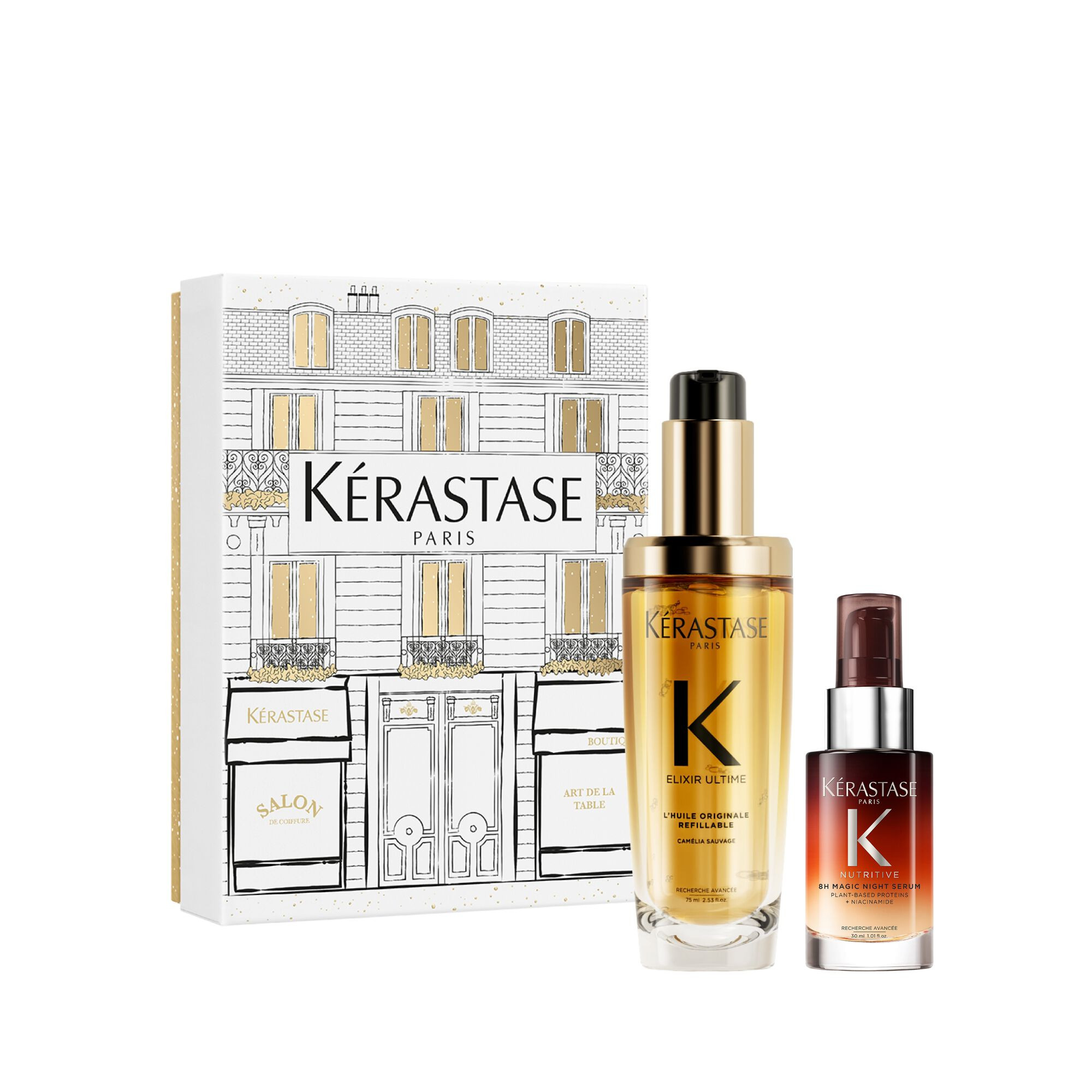 Elixir Ultime Oil 8Hr Night Serum Duo Gift Set 2025 | Kérastase | Kerastase US