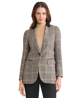 Women's One Button Notch Collar Jacket | Macy's