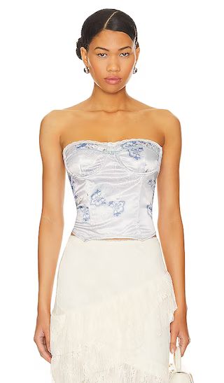 Marnie Corset Top in Blue | Revolve Clothing (Global)