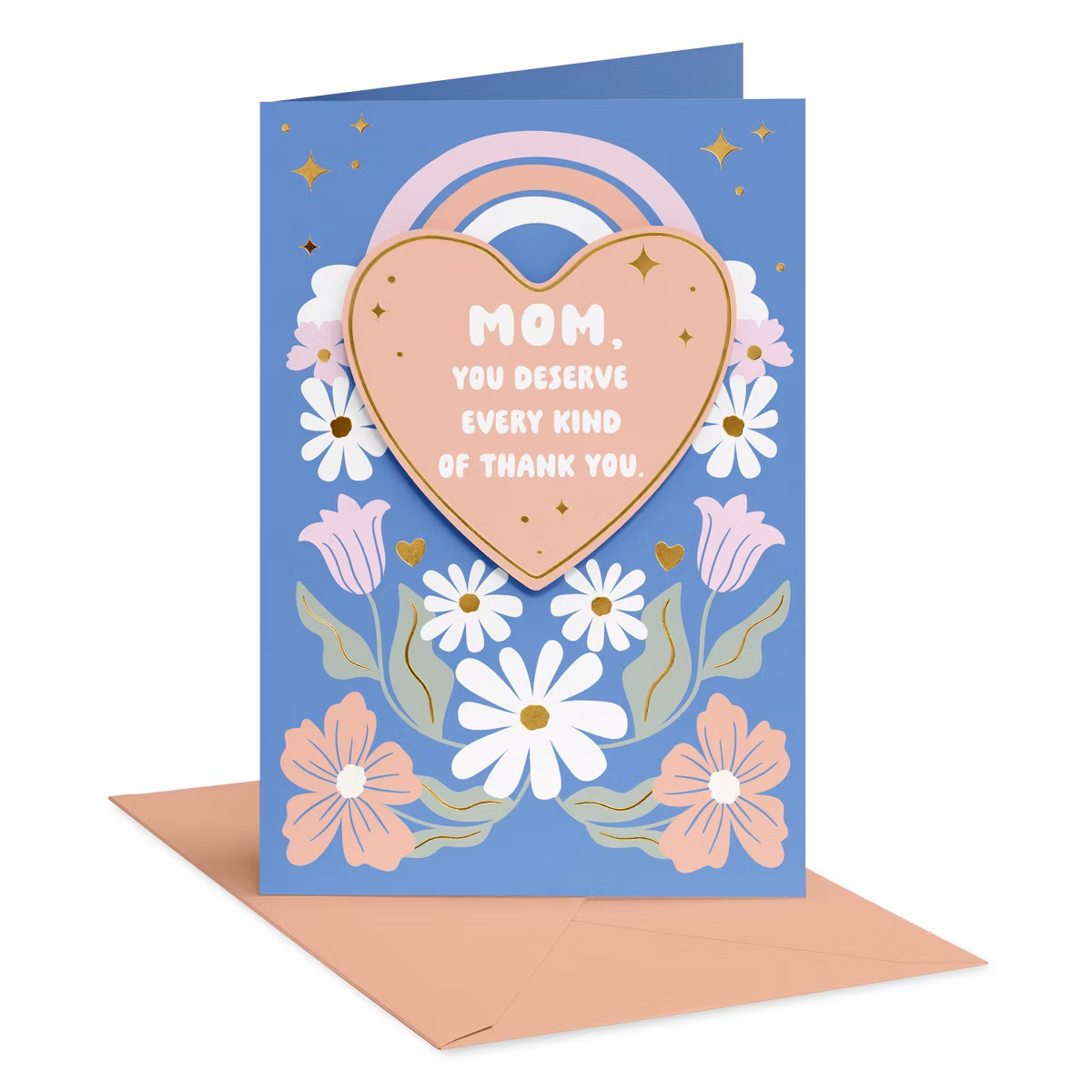 Carlton Cards Mother's Day Card Heart with Flowers | Target