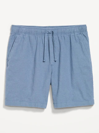 Linen-Blend Jogger Shorts -- 7-inch inseam | Old Navy (US)